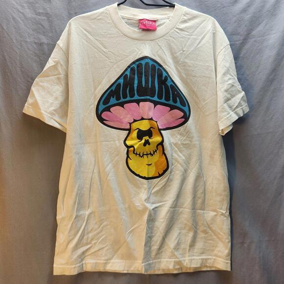MNWKA‎ Mushroom Tshirt White Size Mens Large - Picture 1 of 8